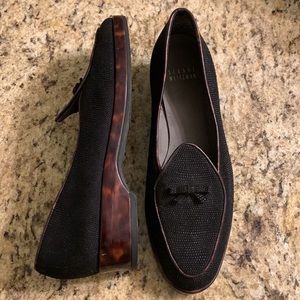 Stuart Weitzman Bow Loafer Animal Print Tortoise Heel